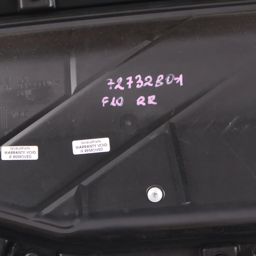 BMW F10 F11 Door Card Rear Right O/S Lining Trim Panel Black Leather - SKU 7273280-1 - Part number 7273280