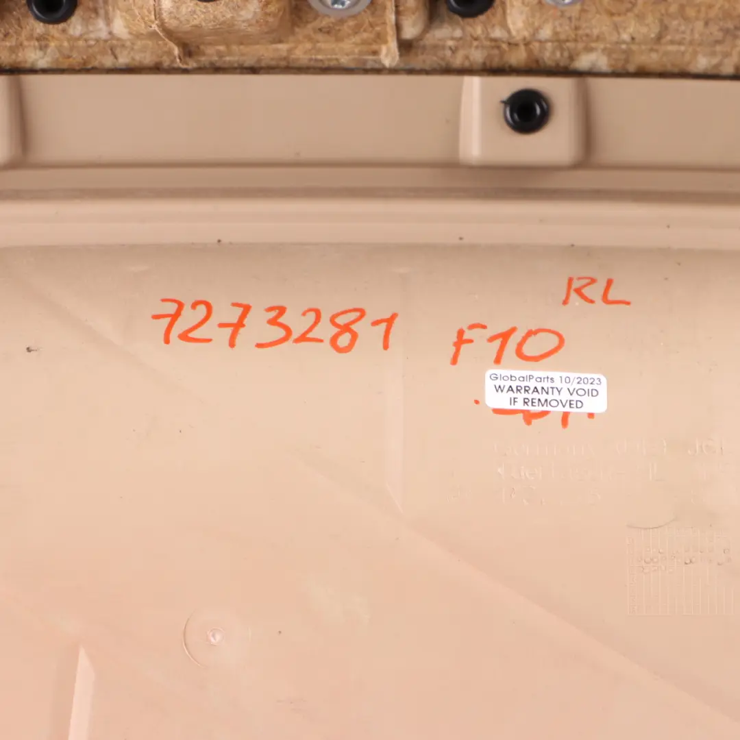 Door Card Rear Left N/S Lining Panel Leather Beige to BMW F10 F11 with Part number 7273281 BMW F10 F11 Door Card Rear Left N/S Lining Panel Leather Beige - SKU 7273281 - Part number 7273281