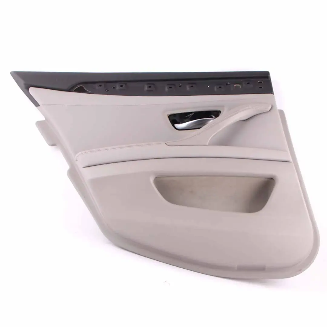 Door Card Rear Left N/S Lining Panel Leather Everest Grey to BMW F10 F11 with Part number 7273283 BMW F10 F11 Door Card Rear Left N/S Lining Panel Leather Everest Grey - SKU 7273283 - Part number 7273283