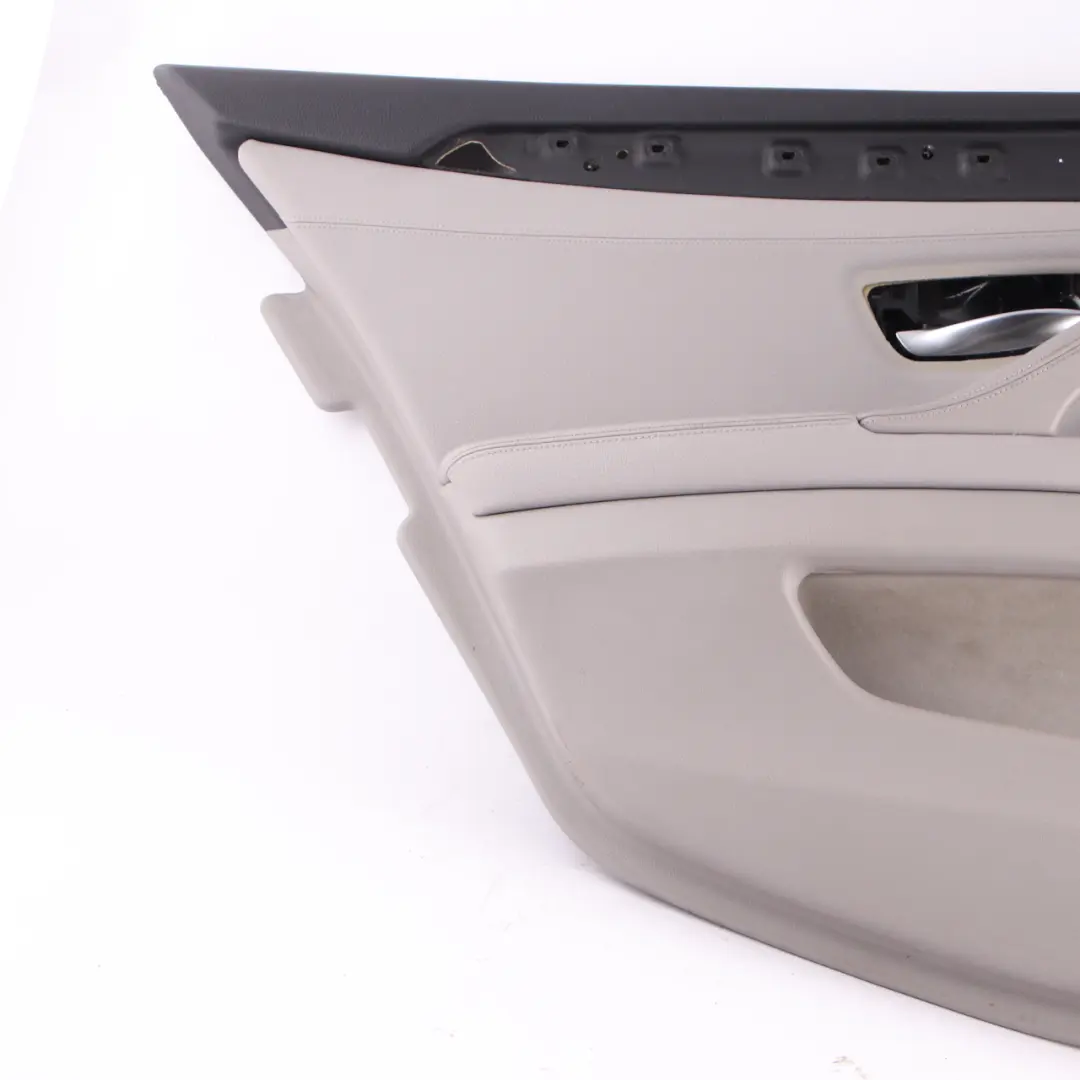 Door Card Rear Left N/S Lining Panel Leather Everest Grey to BMW F10 F11 with Part number 7273283 BMW F10 F11 Door Card Rear Left N/S Lining Panel Leather Everest Grey - SKU 7273283 - Part number 7273283