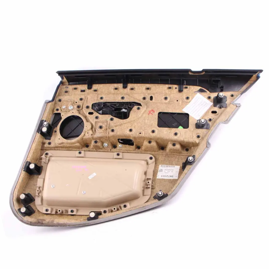 Door Card Rear Left N/S Lining Panel Leather Everest Grey to BMW F10 F11 with Part number 7273283 BMW F10 F11 Door Card Rear Left N/S Lining Panel Leather Everest Grey - SKU 7273283 - Part number 7273283