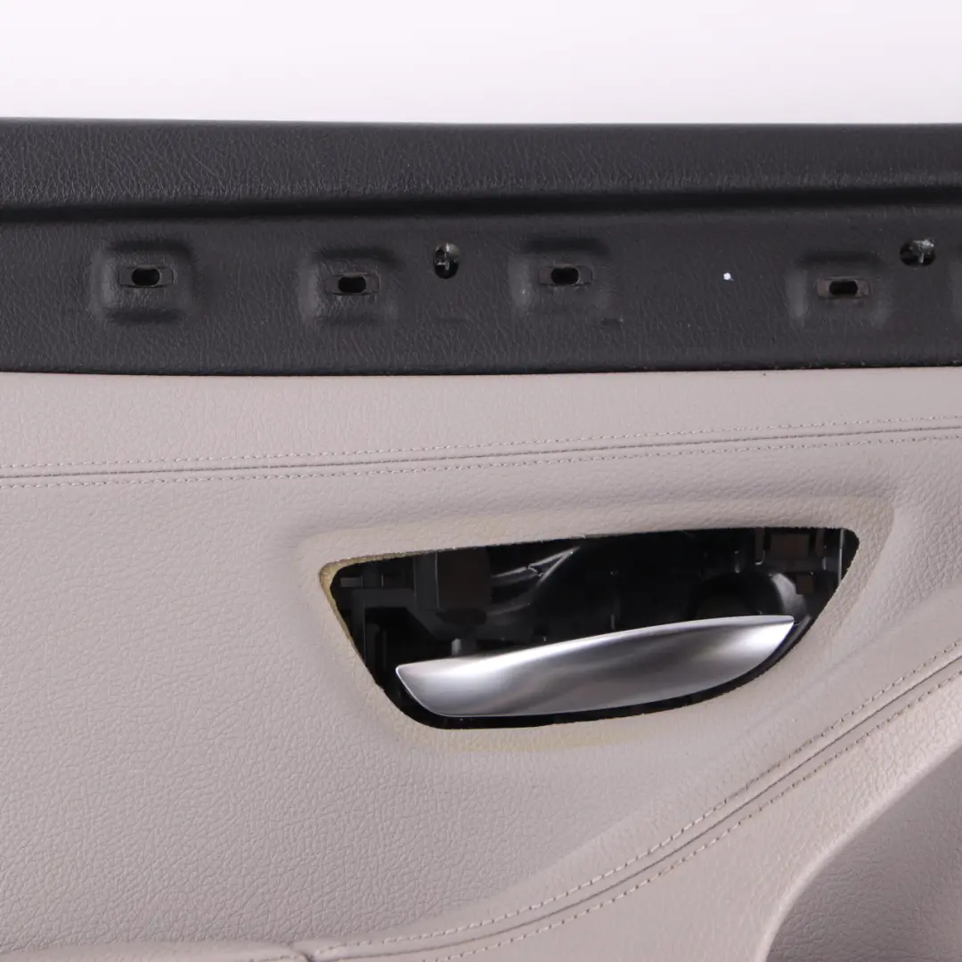Door Card Rear Left N/S Lining Panel Leather Everest Grey to BMW F10 F11 with Part number 7273283 BMW F10 F11 Door Card Rear Left N/S Lining Panel Leather Everest Grey - SKU 7273283 - Part number 7273283