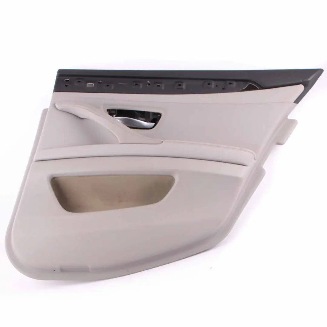 Door Card Rear Right O/S Lining Panel Leather Everest Grey to BMW F10 F11 with Part number 7273284 BMW F10 F11 Door Card Rear Right O/S Lining Panel Leather Everest Grey - SKU 7273284 - Part number 7273284