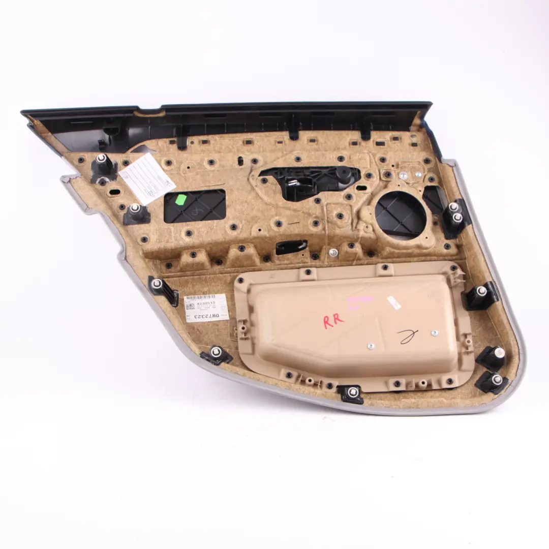 Door Card Rear Right O/S Lining Panel Leather Everest Grey to BMW F10 F11 with Part number 7273284 BMW F10 F11 Door Card Rear Right O/S Lining Panel Leather Everest Grey - SKU 7273284 - Part number 7273284