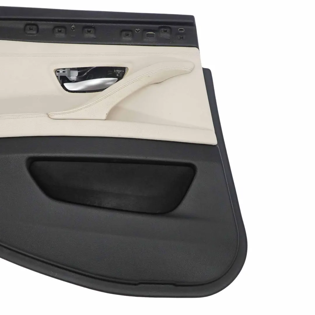 Door Card Rear Left N/S Lining Panel Leather Oyster to BMW F10 F11 with Part number 7273285 BMW F10 F11 Door Card Rear Left N/S Lining Panel Leather Oyster - SKU 7273285-1 - Part number 7273285