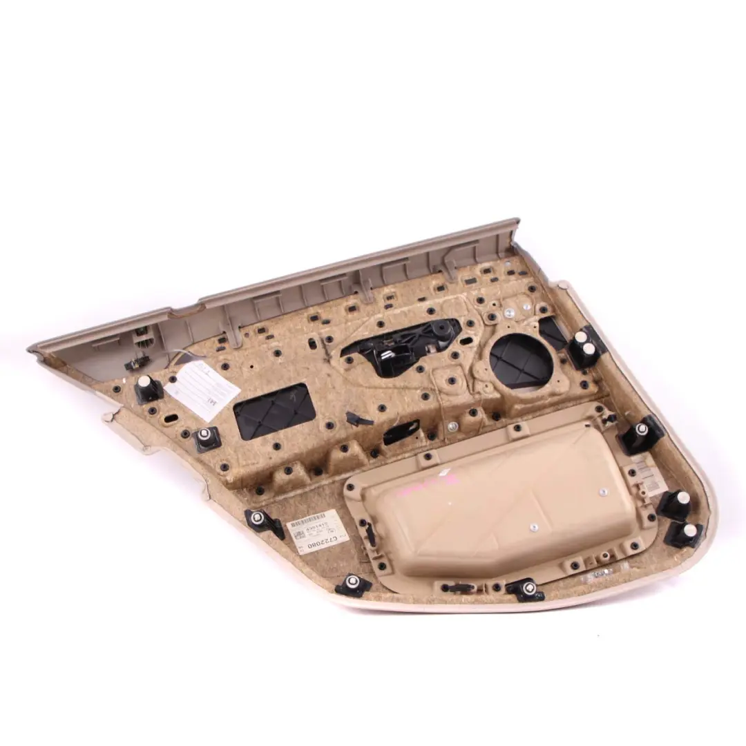 Door Card Rear Right O/S Lining Panel Leather Dakota Oyster to BMW F10 F11 with Part number 7273288 BMW F10 F11 Door Card Rear Right O/S Lining Panel Leather Dakota Oyster - SKU 7273288 - Part number 7273288