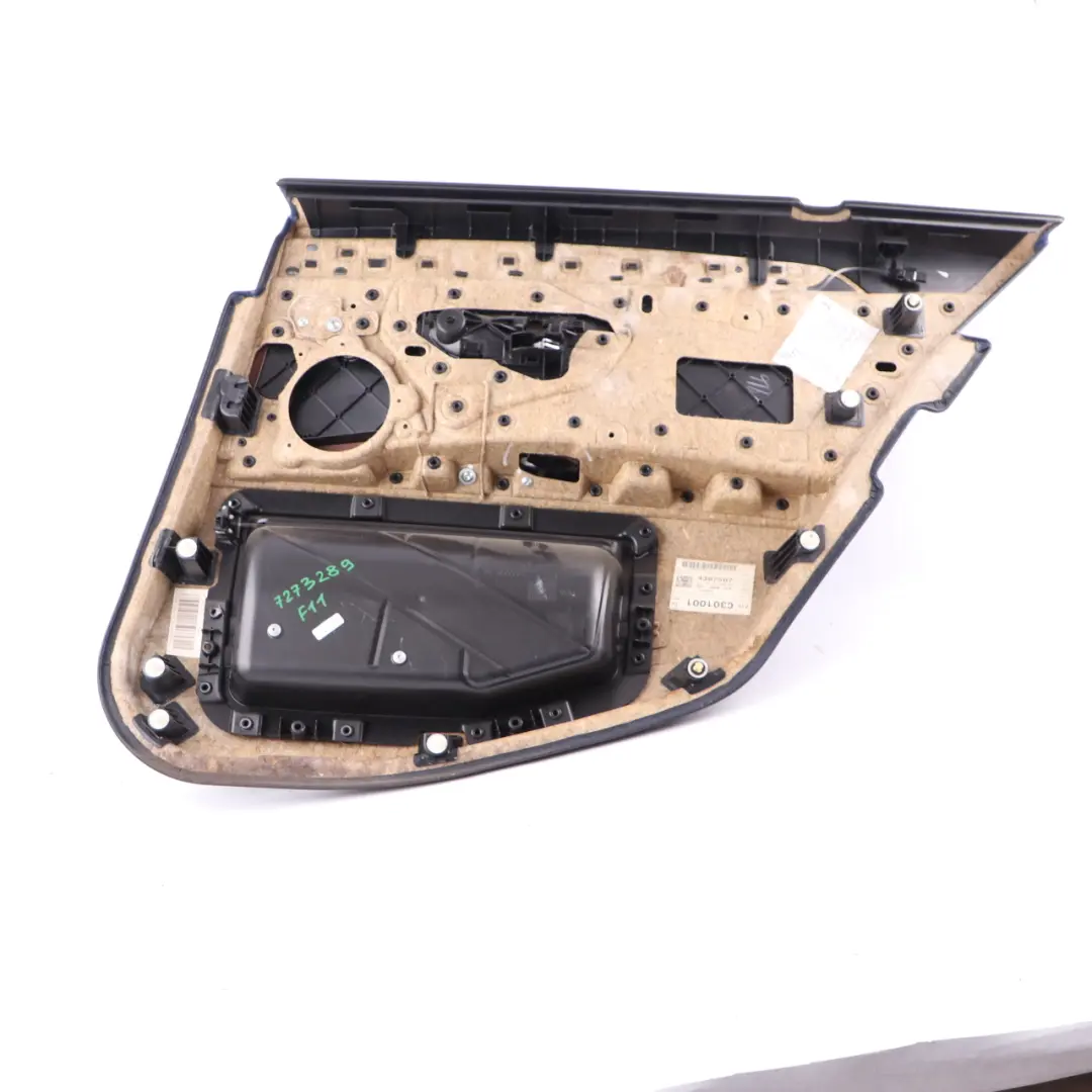 Door Card Rear Left N/S Lining Panel Leather Cinnamon Brown to BMW F10 F11 with Part number 7273289 BMW F10 F11 Door Card Rear Left N/S Lining Panel Leather Cinnamon Brown - SKU 7273289 - Part number 7273289