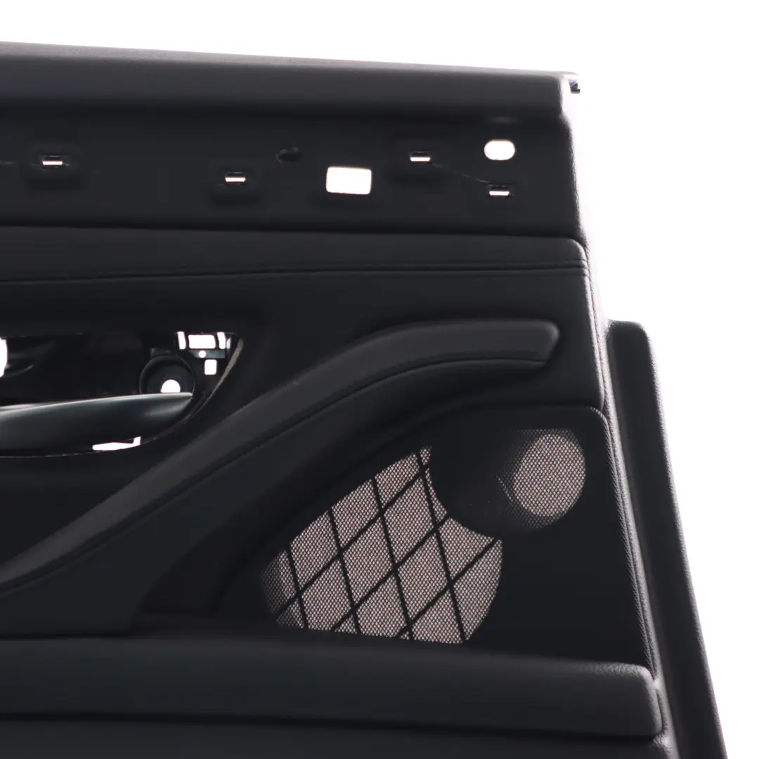 Tarjeta Puerta Trasera Izquierda Forro Panel HiFi Cuero Negro para BMW F10 F11 con número de pieza 7273303 BMW F10 F11 Tarjeta Puerta Trasera Izquierda Forro Panel HiFi Cuero Negro - SKU 7273303-1 - Número de pieza 7273303