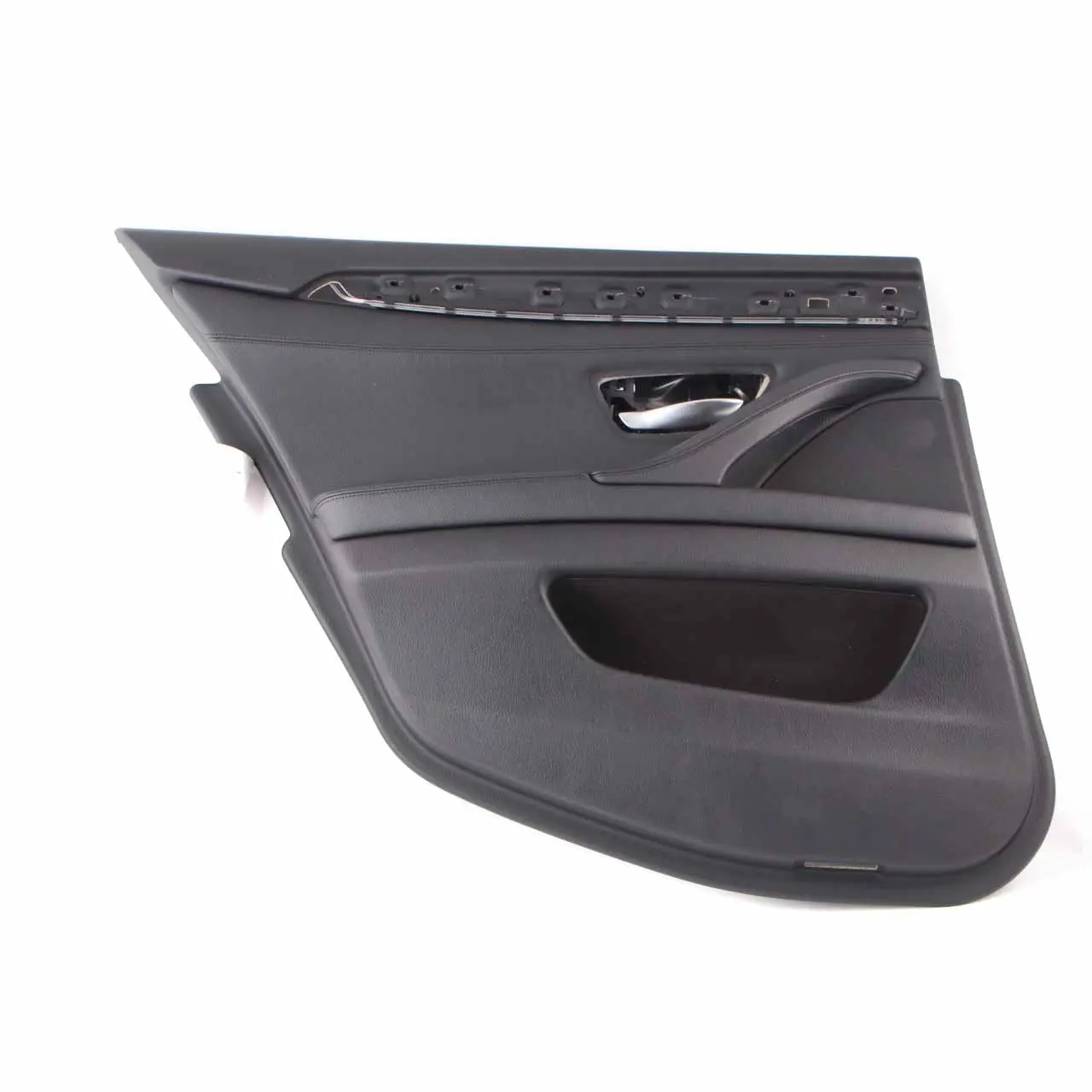 BMW F10 F11 Scheda Porta Posteriore Sinistra Fodera Pannello HiFi Pelle Nero