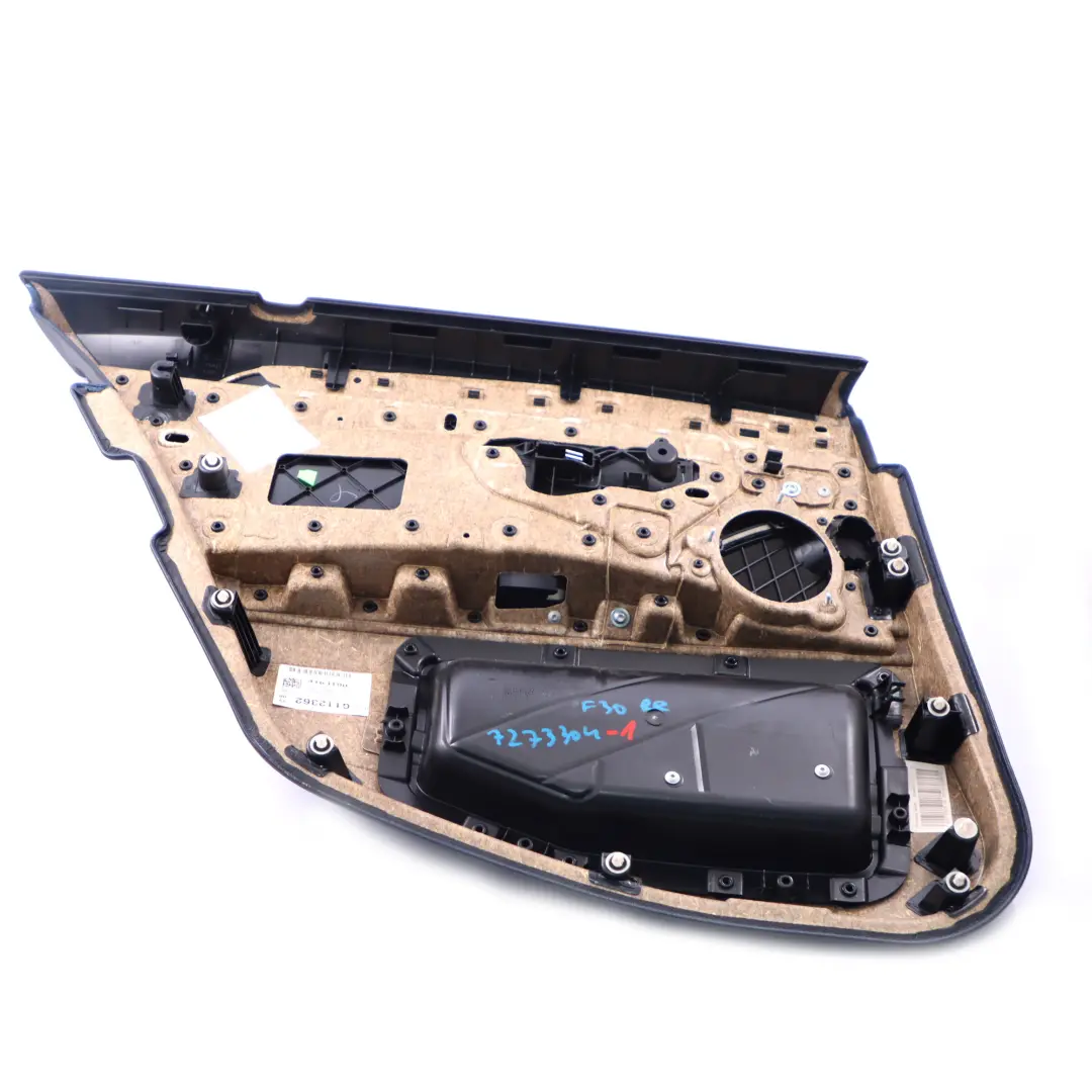 Door Card Rear Right O/S Lining Panel HiFi Leather Black to BMW F10 F11 with Part number 7273304 BMW F10 F11 Door Card Rear Right O/S Lining Panel HiFi Leather Black - SKU 7273304-1 - Part number 7273304