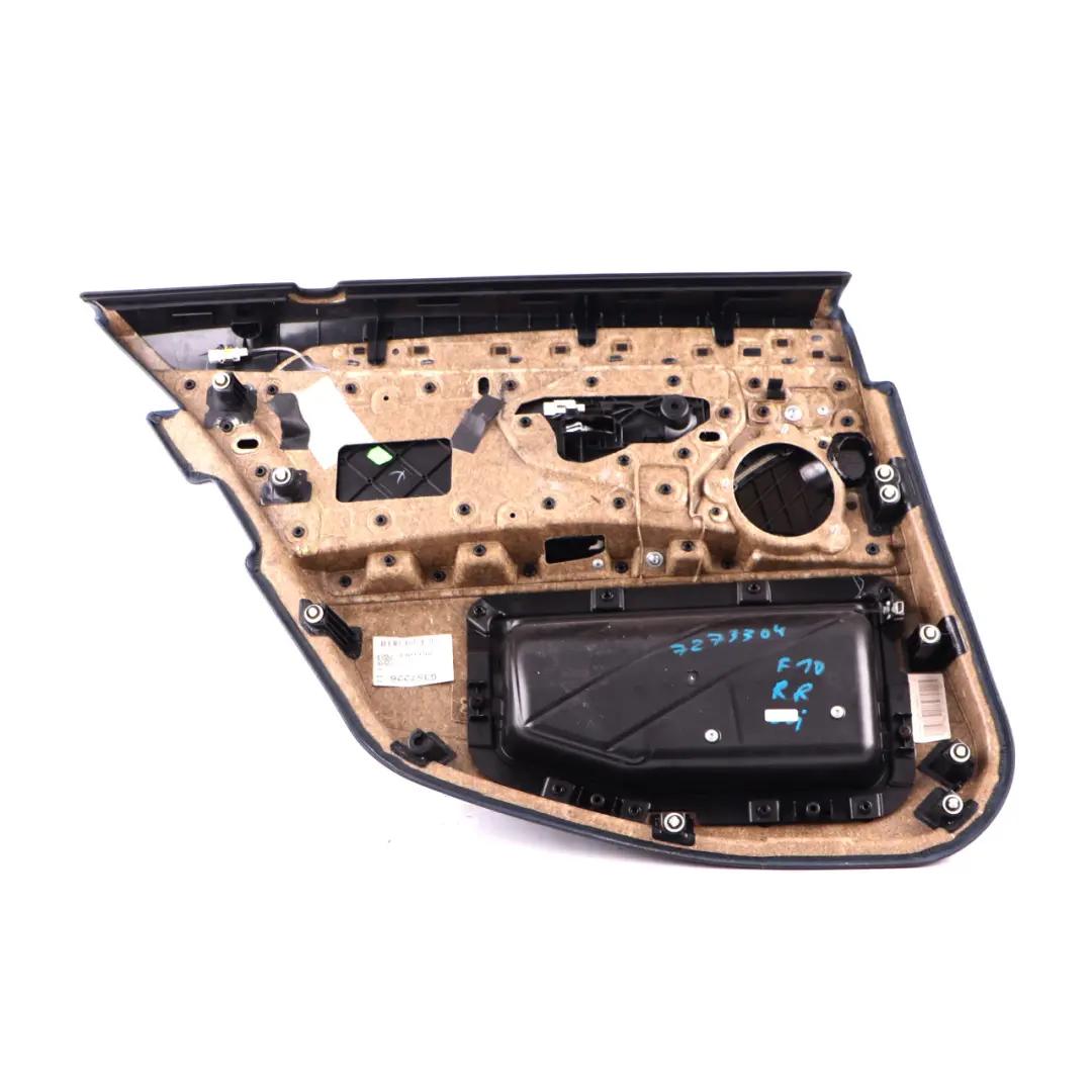 Door Card Rear Right O/S Lining Panel HiFi Leather Black to BMW F10 F11 with Part number 7273304 BMW F10 F11 Door Card Rear Right O/S Lining Panel HiFi Leather Black - SKU 7273304 - Part number 7273304
