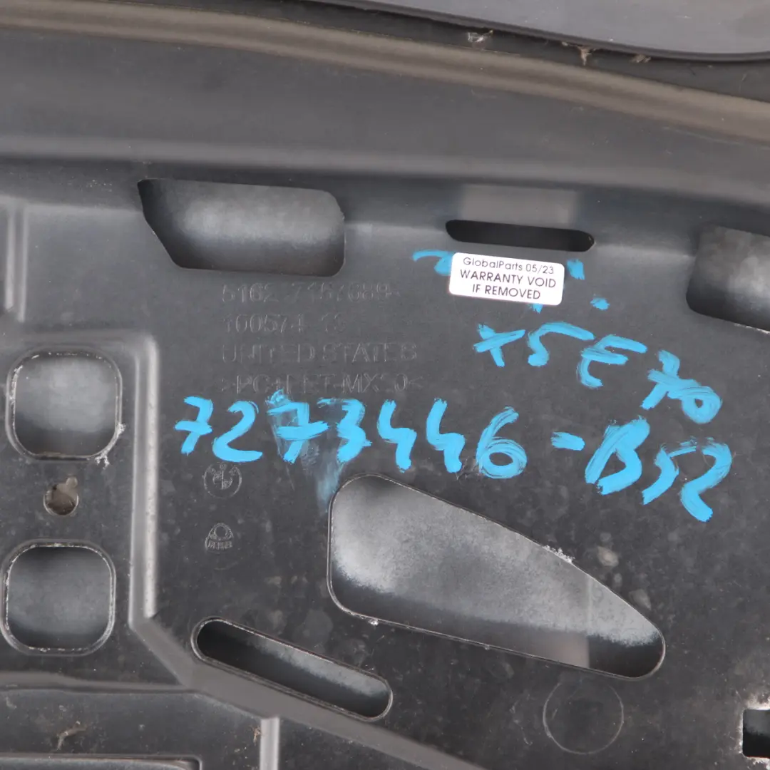 Spoiler BMW X5 E70 LCI Upper Aerial Black Sapphire Metallic - 475 to Rear with Part number 7273446 Rear Spoiler BMW X5 E70 LCI Upper Aerial Black Sapphire Metallic - 475 - SKU 7273446-BS2 - Part number 7273446