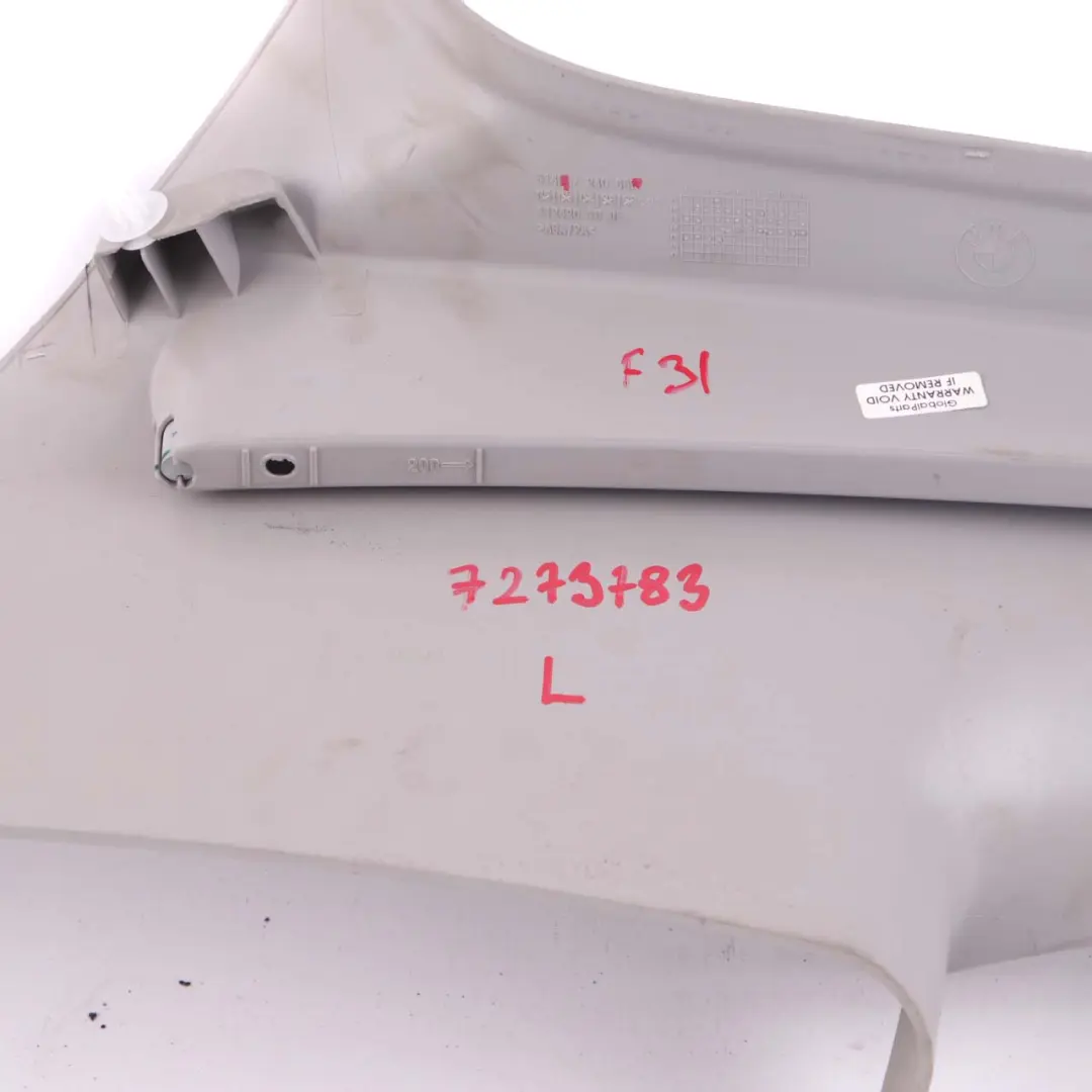 Column D Windscreen Window Trim Left N/S Everest Grau Grey 7240687 to BMW F31 Cover with Part number 7273783 BMW F31 Cover Column D Windscreen Window Trim Left N/S Everest Grau Grey 7240687 - SKU 7273783 - Part number 7273783