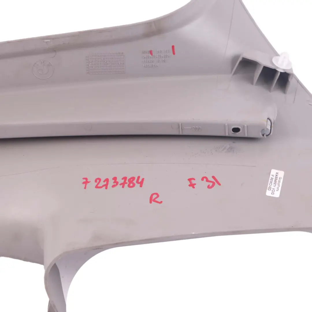 Column D Windscreen Window Trim Right O/S Everest Grey 7240688 to BMW F31 Cover with Part number 7273784 BMW F31 Cover Column D Windscreen Window Trim Right O/S Everest Grey 7240688 - SKU 7273784 - Part number 7273784