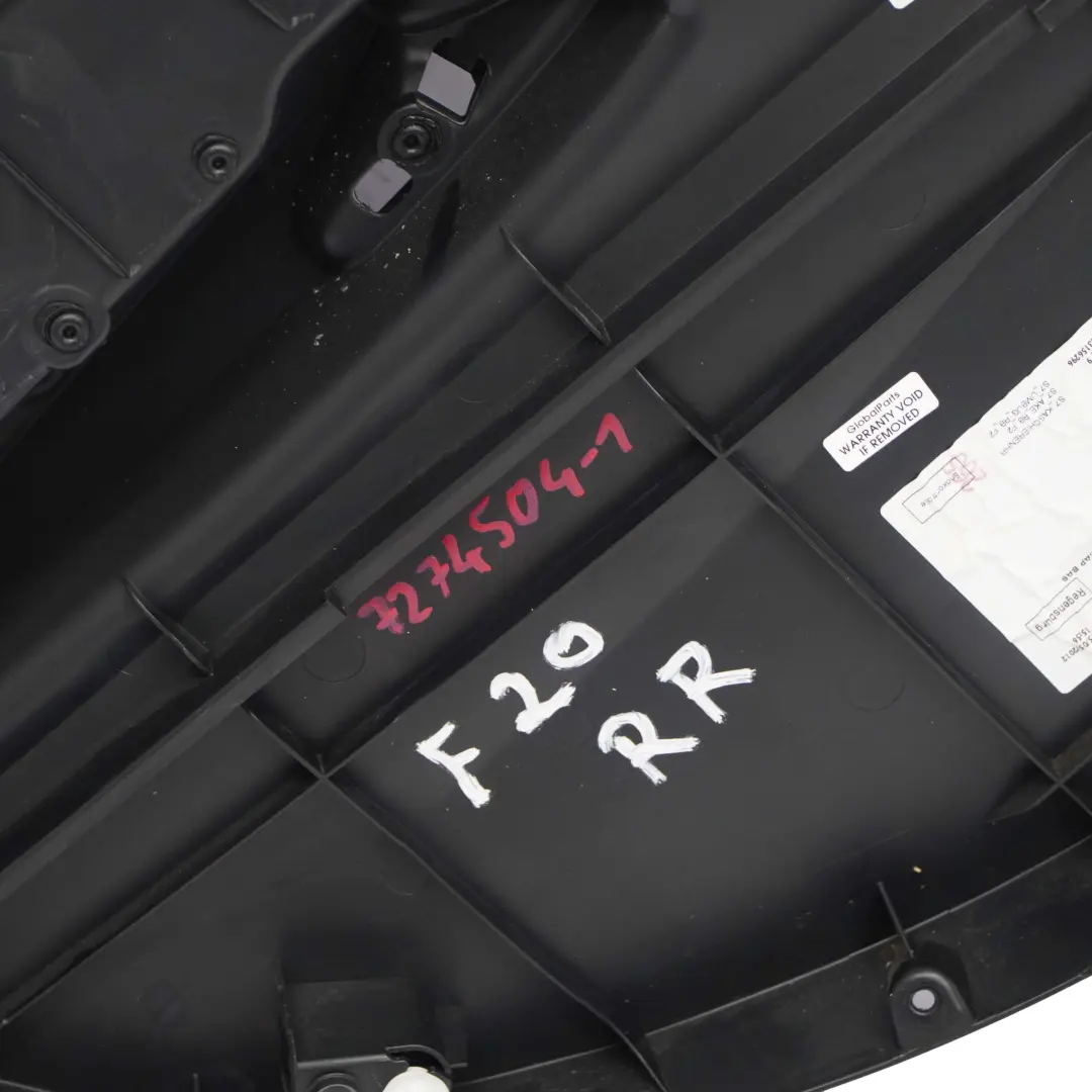 BMW F20 Trasera Derecha Puerta Forro Tarjeta Tela Tela Mover Antracita - SKU 7274504-1 - Número de pieza 7274504