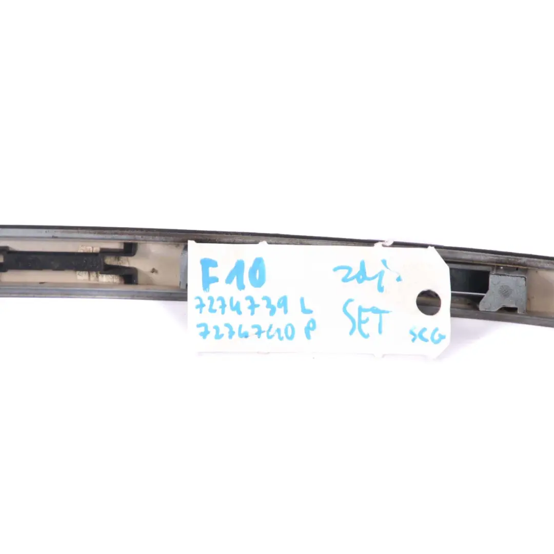 BMW F10 Roof Moulding Strip Left Right Gutter Rail Trim Set Spacegrau A52 - SKU 7274739-SCG - Part number 7274739