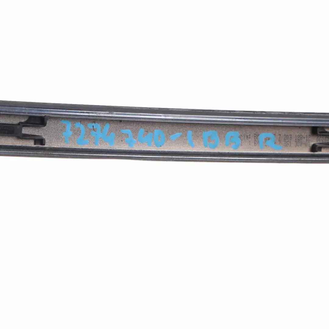 BMW F10 Techo Moldura Tira Derecha Canalón Rail Trim Imperial Azul - A89 - SKU 7274740-IBB - Número de pieza 7274740