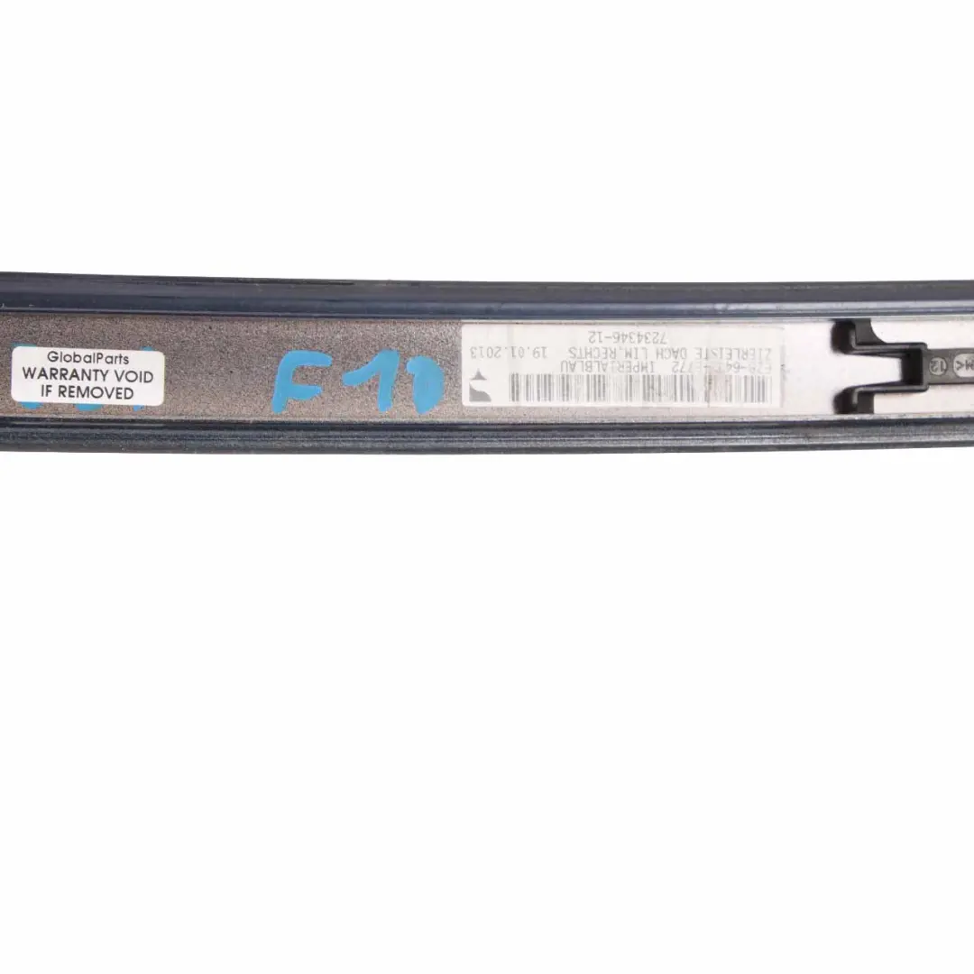 Dachleiste Rechts Dachrinne Schiene Trim Set Imperial Blau - A89 für BMW F10 mit Teilenummer 7274740 BMW F10 Dachleiste Rechts Dachrinne Schiene Trim Set Imperial Blau - A89 - SKU 7274740-IBB - Teilenummer 7274740