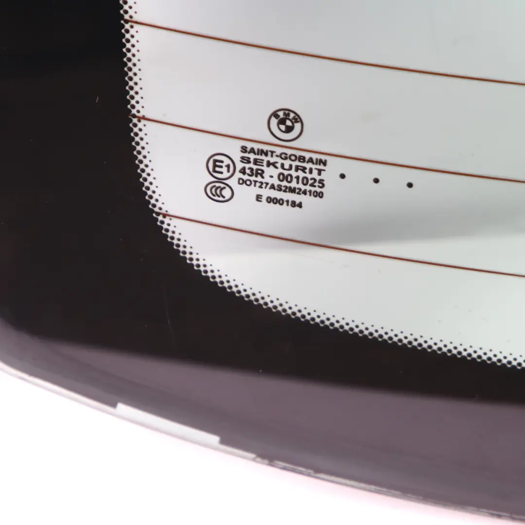 Window Glass BMW F01 AS2 Green Glass Glazing Panel to Rear with Part number 7275554 Rear Window Glass BMW F01 AS2 Green Glass Glazing Panel - SKU 7275554-1 - Part number 7275554