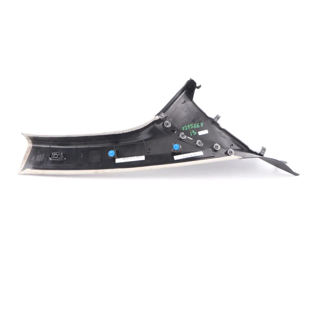 Column Cover Left N/S Trim Panel A Pillar Grey Black to BMW i3 I01 with Part number 7275667 BMW i3 I01 Column Cover Left N/S Trim Panel A Pillar Grey Black - SKU 7275667 - Part number 7275667