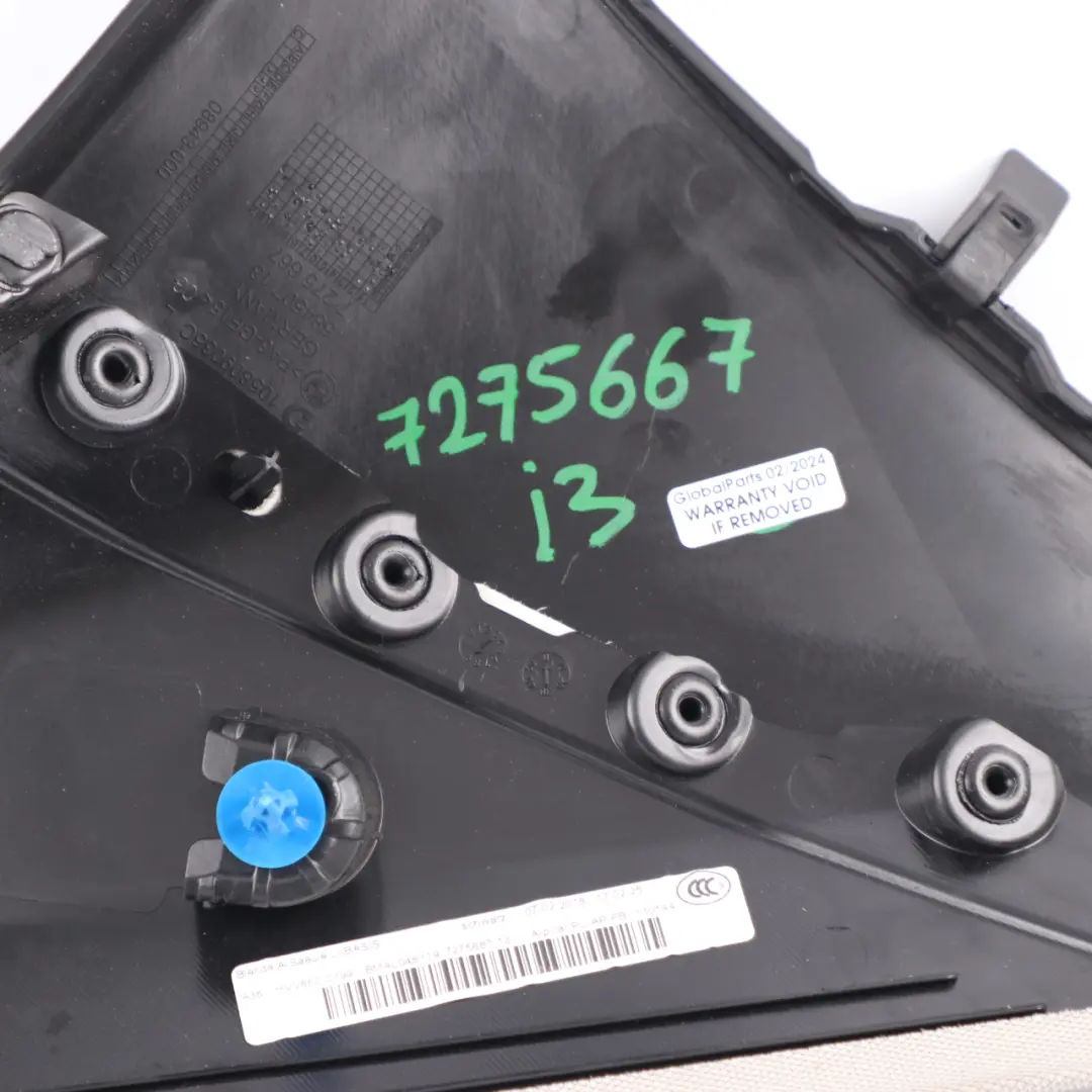 Column Cover Left N/S Trim Panel A Pillar Grey Black to BMW i3 I01 with Part number 7275667 BMW i3 I01 Column Cover Left N/S Trim Panel A Pillar Grey Black - SKU 7275667 - Part number 7275667