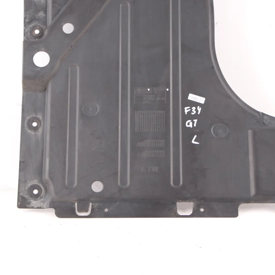 Unterbodenschutz Links Undertray Guard Shield Panel für BMW F34 GT mit Teilenummer 7276297 BMW F34 GT Unterbodenschutz Links Undertray Guard Shield Panel - SKU 7276297 - Teilenummer 7276297
