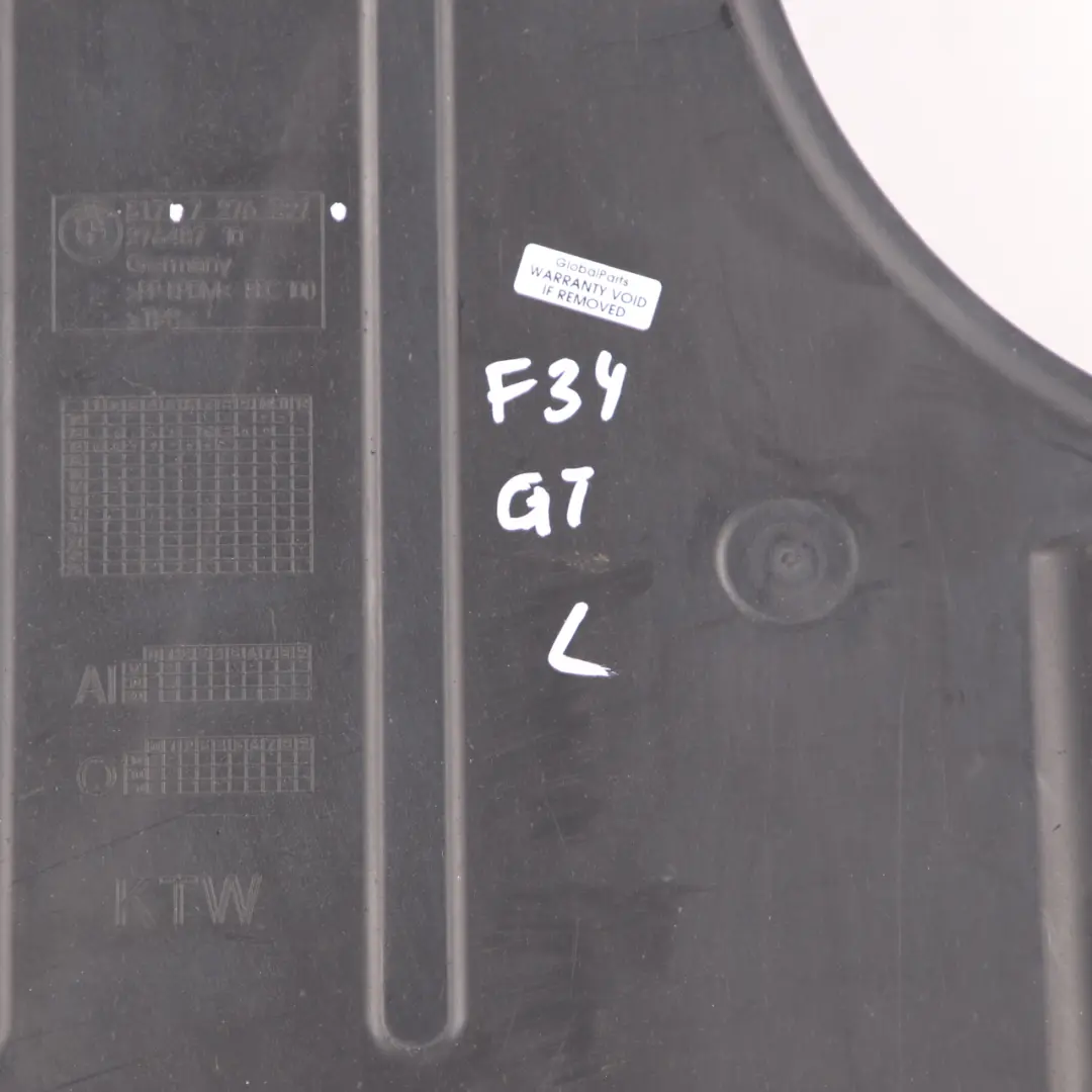 Underbody Cover GT Left N/S Undertray Guard Shield Panel to BMW F34 with Part number 7276297 BMW F34 Underbody Cover GT Left N/S Undertray Guard Shield Panel - SKU 7276297 - Part number 7276297