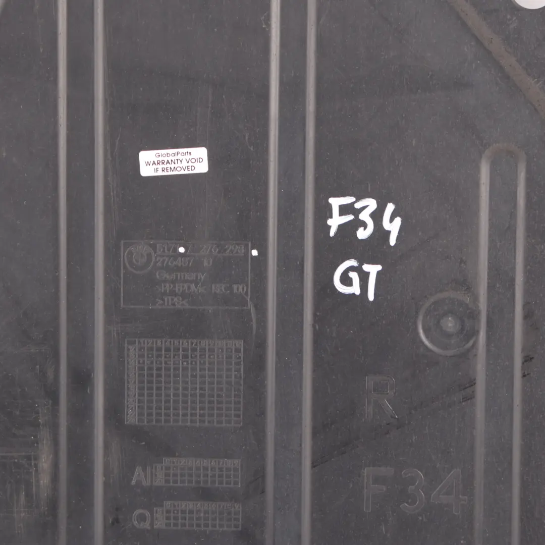 Underbody Cover BMW F34 GT Right O/S Undertray Guard Shield Panel to with Part number 7276298 Underbody Cover BMW F34 GT Right O/S Undertray Guard Shield Panel - SKU 7276298 - Part number 7276298