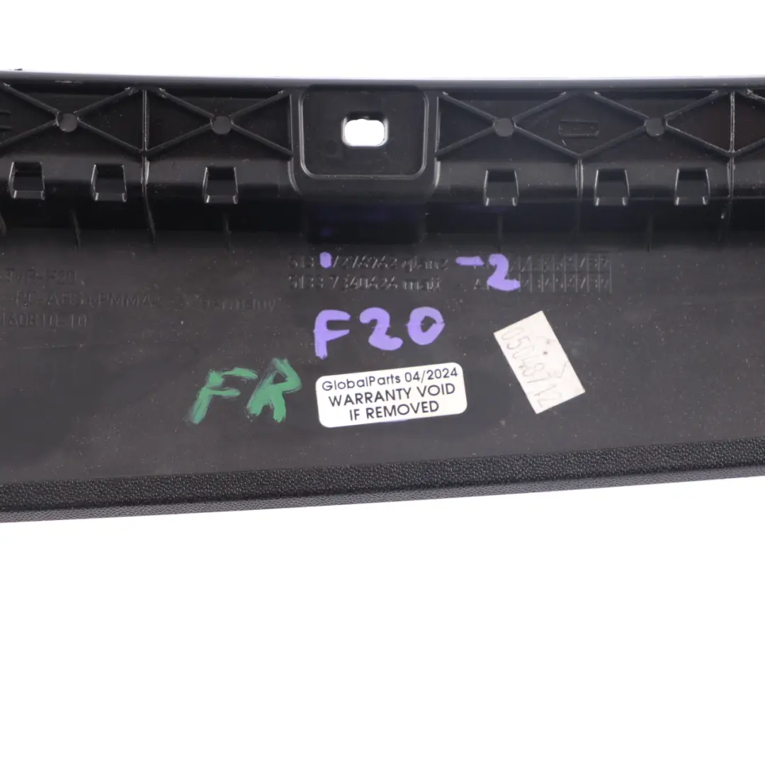 Ventana B-Pilar Recubrimiento Delantera Derecha Negro Brillante para BMW F20 Marco con número de pieza 7276962 BMW F20 Marco Ventana B-Pilar Recubrimiento Delantera Derecha Negro Brillante - SKU 7276962-2 - Número de pieza 7276962