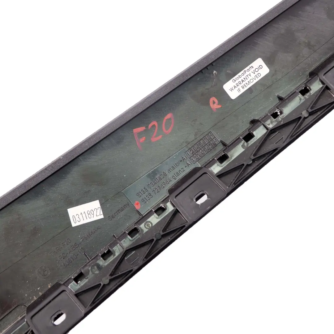 BMW 1 er F20 F20N LCI Blende Abdeckung B-Säule Aussen Rechts Glanzchwarz - SKU 7276964 - Teilenummer 7276964