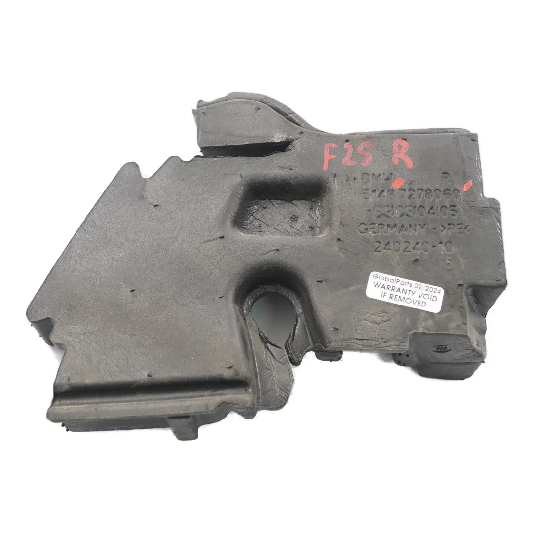 BMW X3 F25 Sound Insulating Front Partition Top Side Wall Right O/S - SKU 7278060 - Part number 7278060