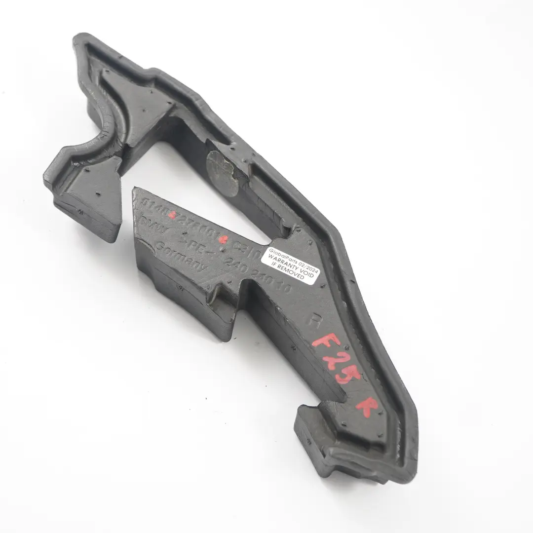 Paratia anteriore fonoisolante parete laterale destra per BMW X3 F25 con numero di parte 7278061 BMW X3 F25 Paratia anteriore fonoisolante parete laterale destra - SKU 7278061 - Numero di parte 7278061