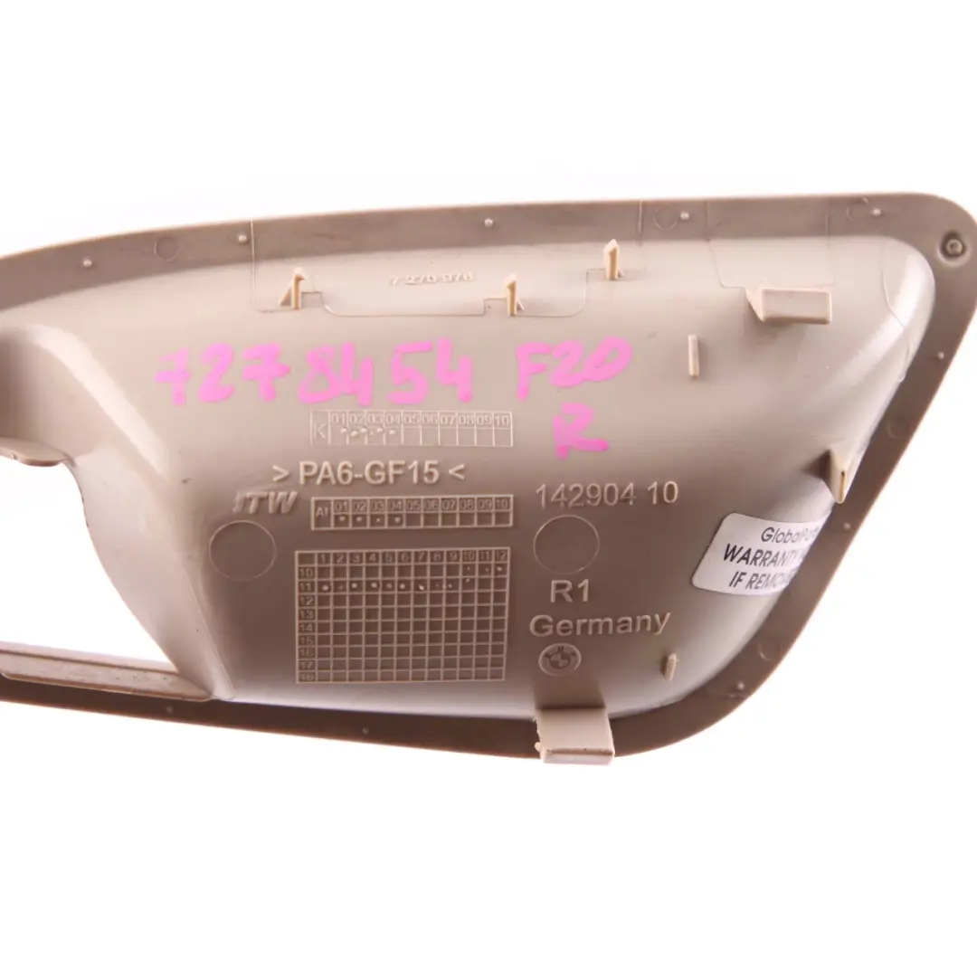 Turgriffabdeckung Innen Rechts Verkleidung Oyster 7270976 für BMW F20 F21 F22 LCI mit Teilenummer 7278454 BMW F20 F21 F22 LCI Turgriffabdeckung Innen Rechts Verkleidung Oyster 7270976 - SKU 7278454 - Teilenummer 7278454