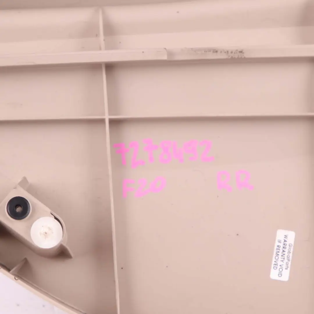 Tür Karte Panel Hinten Rechts Verkleidung Abdeckung Leder Dakota Oyster für BMW F20 mit Teilenummer 7278492 BMW F20 Tür Karte Panel Hinten Rechts Verkleidung Abdeckung Leder Dakota Oyster - SKU 7278492 - Teilenummer 7278492