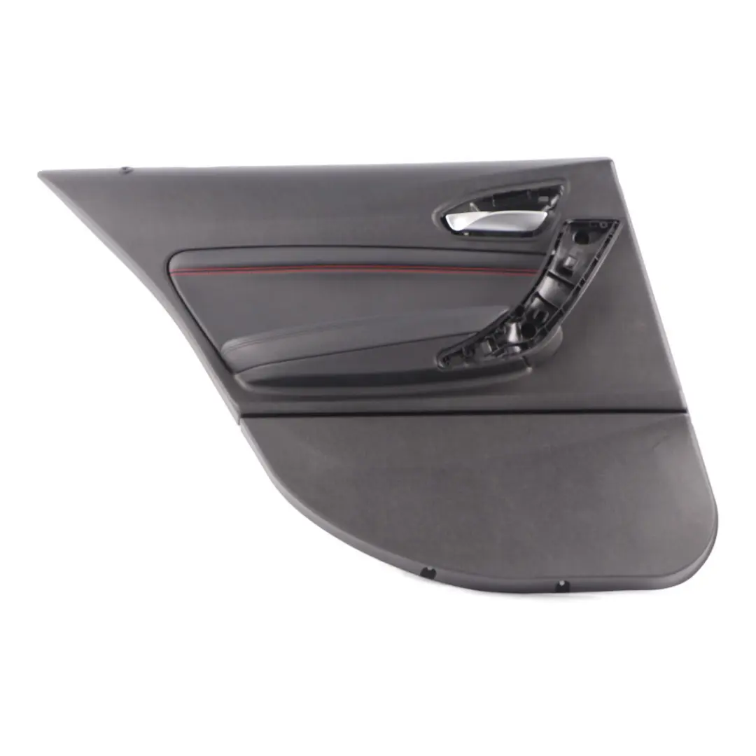 Door Card Rear Left N/S Lining Leather Dakota Black Red to BMW F20 with Part number 7278493 BMW F20 Door Card Rear Left N/S Lining Leather Dakota Black Red - SKU 7278493 - Part number 7278493