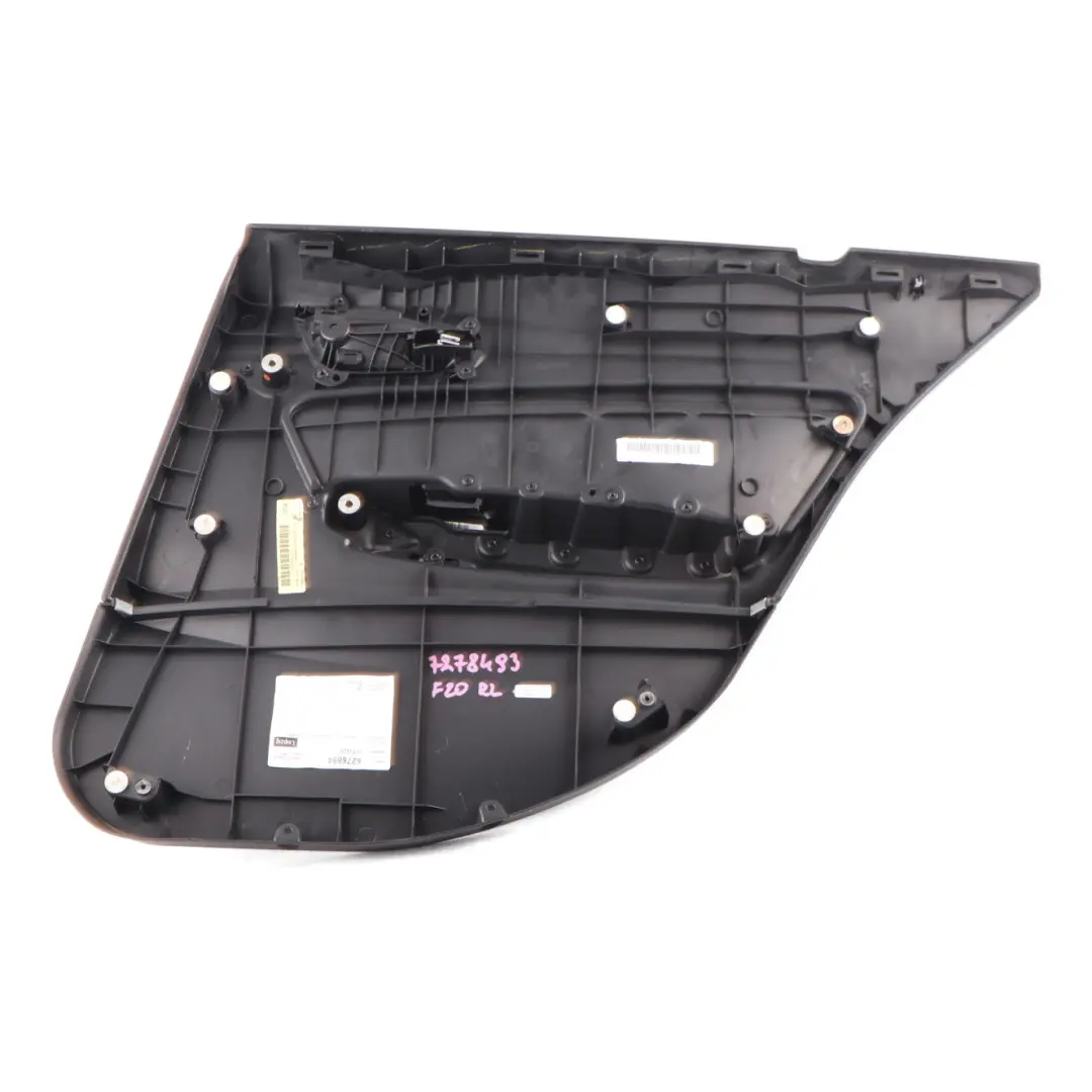 Tarjeta de Puerta Trasera Izquierda Forro Cuero Dakota Negro Rojo para BMW F20 con número de pieza 7278493 BMW F20 Tarjeta de Puerta Trasera Izquierda Forro Cuero Dakota Negro Rojo - SKU 7278493 - Número de pieza 7278493