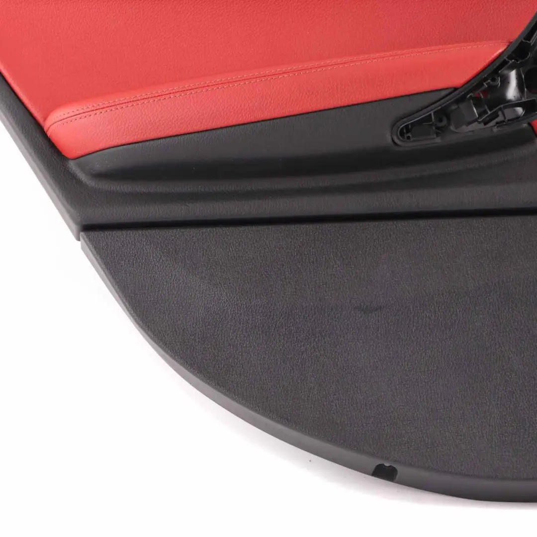 BMW F20 Door Card Rear Left N/S Lining Leather Dakota Coral Red Black - SKU 7278497 - Part number 7278497
