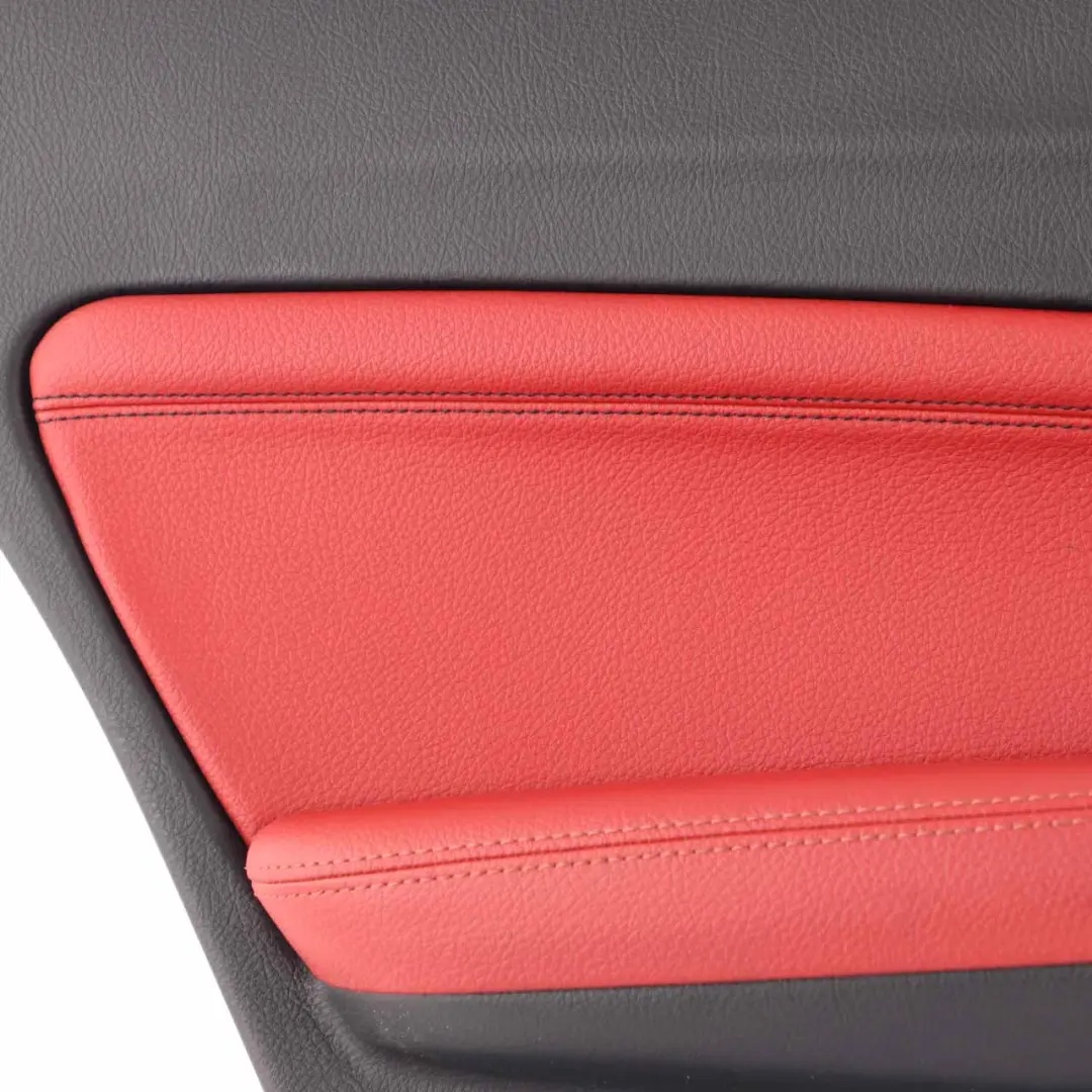 BMW F20 Door Card Rear Left N/S Lining Leather Dakota Coral Red Black - SKU 7278497 - Part number 7278497