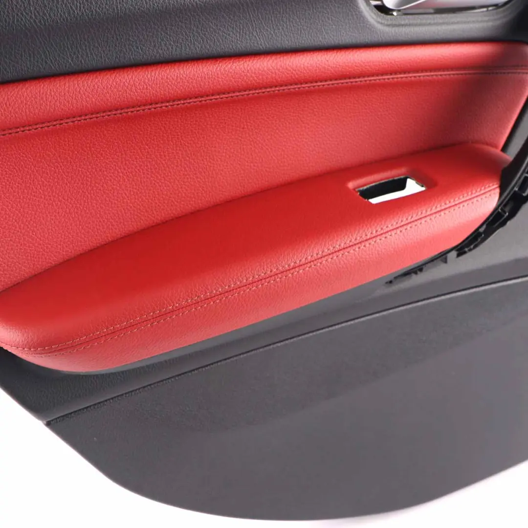BMW F20 Door Card Rear Left N/S Lining Leather Dakota Coral Red Black - SKU 7278497 - Part number 7278497