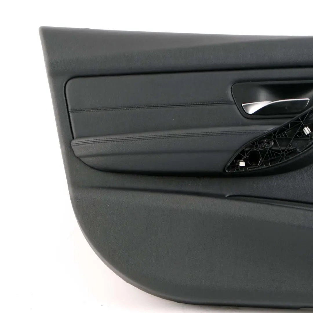 Door Card Front Left N/S Lining Panel Black Leather Dakota to BMW F30 F31 with Part number 7279161 BMW F30 F31 Door Card Front Left N/S Lining Panel Black Leather Dakota - SKU 7279161 - Part number 7279161