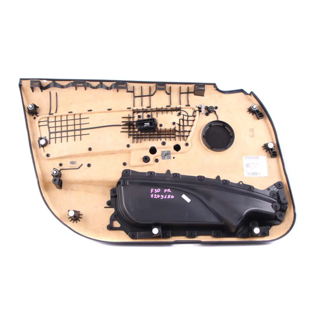 Door Card Front Right O/S Lining Panel Cloth Anthracite Red to BMW F30 F31 with Part number 7279186 BMW F30 F31 Door Card Front Right O/S Lining Panel Cloth Anthracite Red - SKU 7279186 - Part number 7279186