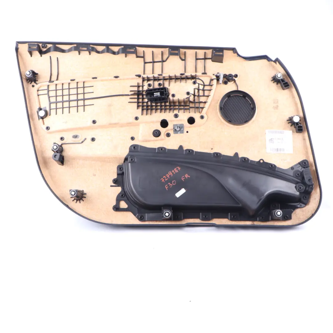 Door Card Front Right O/S Lining Panel Fabric Anthracite Grey to BMW F30 F31 with Part number 7279188 BMW F30 F31 Door Card Front Right O/S Lining Panel Fabric Anthracite Grey - SKU 7279188 - Part number 7279188