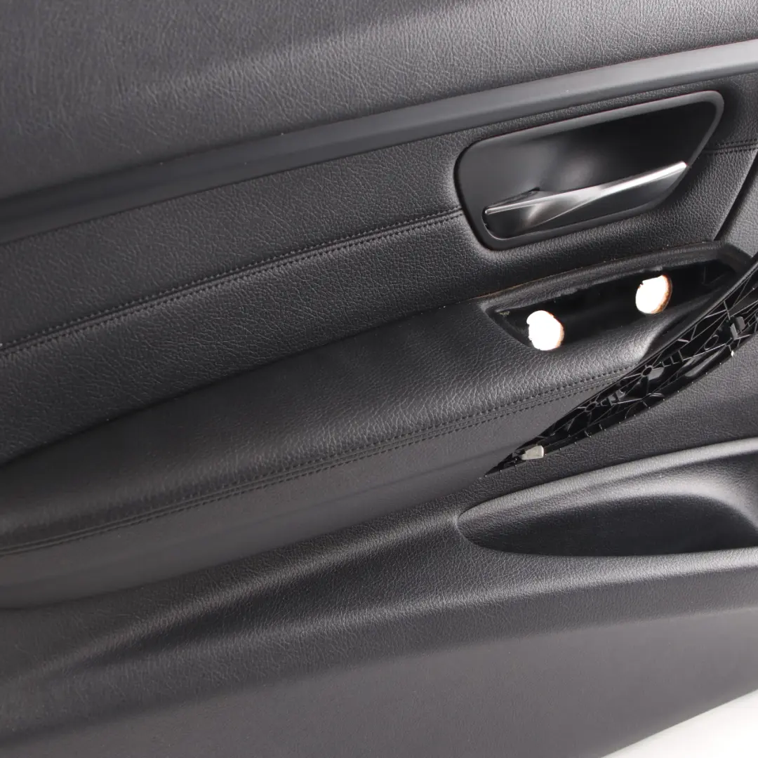 BMW F30 F31 Scheda Porta Anteriore Sinistra Fodera Pannello Copertura Pelle Nera - SKU 7279193-1 - Numero di parte 7279193