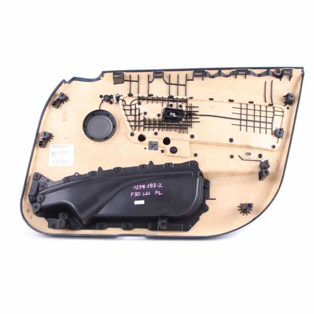 BMW F30 F31 Türkarte Vorne Links Türverkleidung Abdeckung Schwarz Leder - SKU 7279193-2 - Teilenummer 7279193