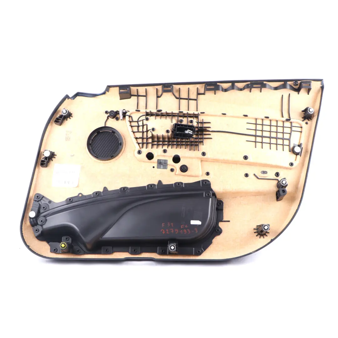 Door Card Front Left N/S Door Lining Panel Cover Black Leather to BMW F30 F31 with Part number 7279193 BMW F30 F31 Door Card Front Left N/S Door Lining Panel Cover Black Leather - SKU 7279193-3 - Part number 7279193