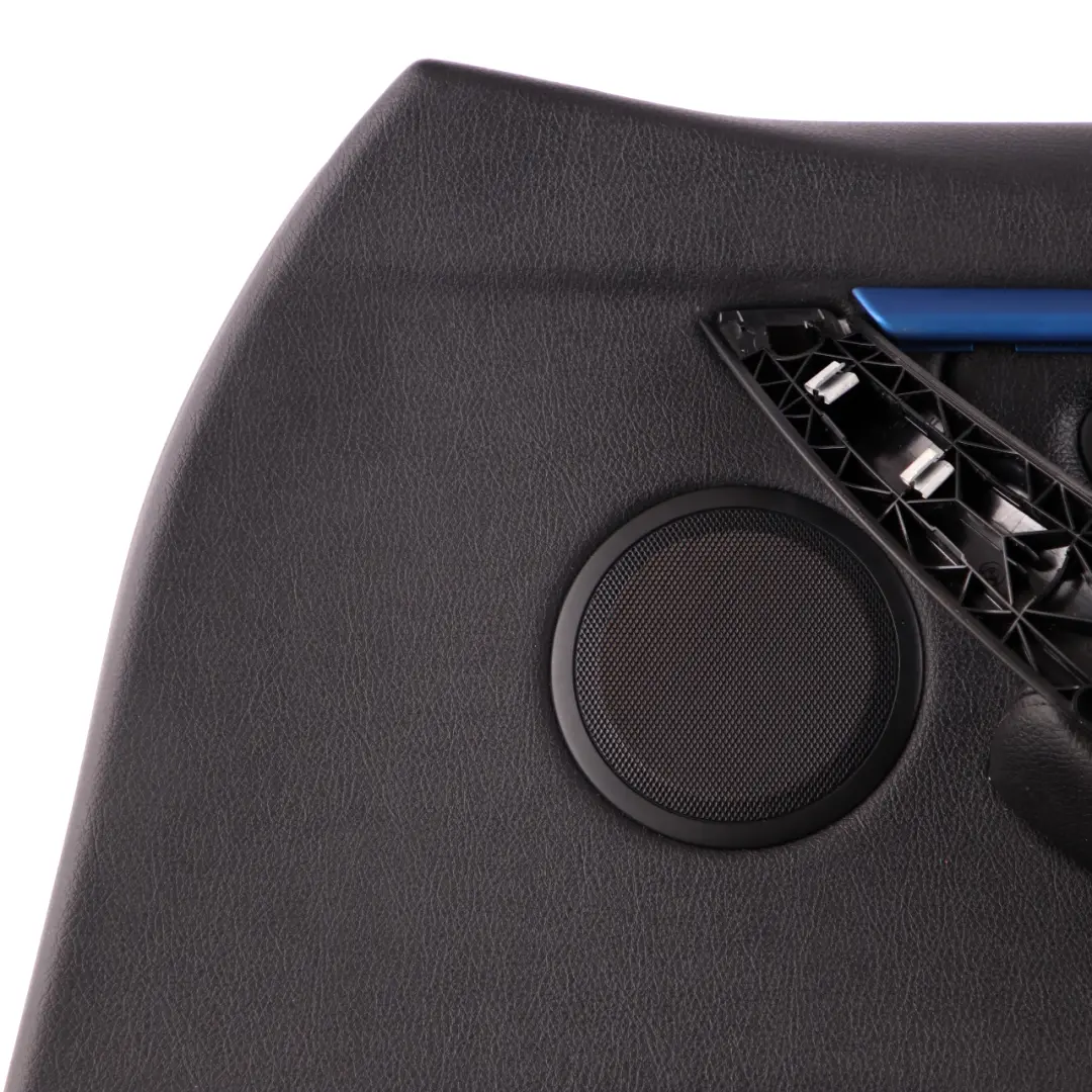 BMW 3 F30 F31 Vorne Rechts Tür Karte Futter Panel Schwarz Leder Blau Streifen - SKU 7279194-1 - Teilenummer 7279194