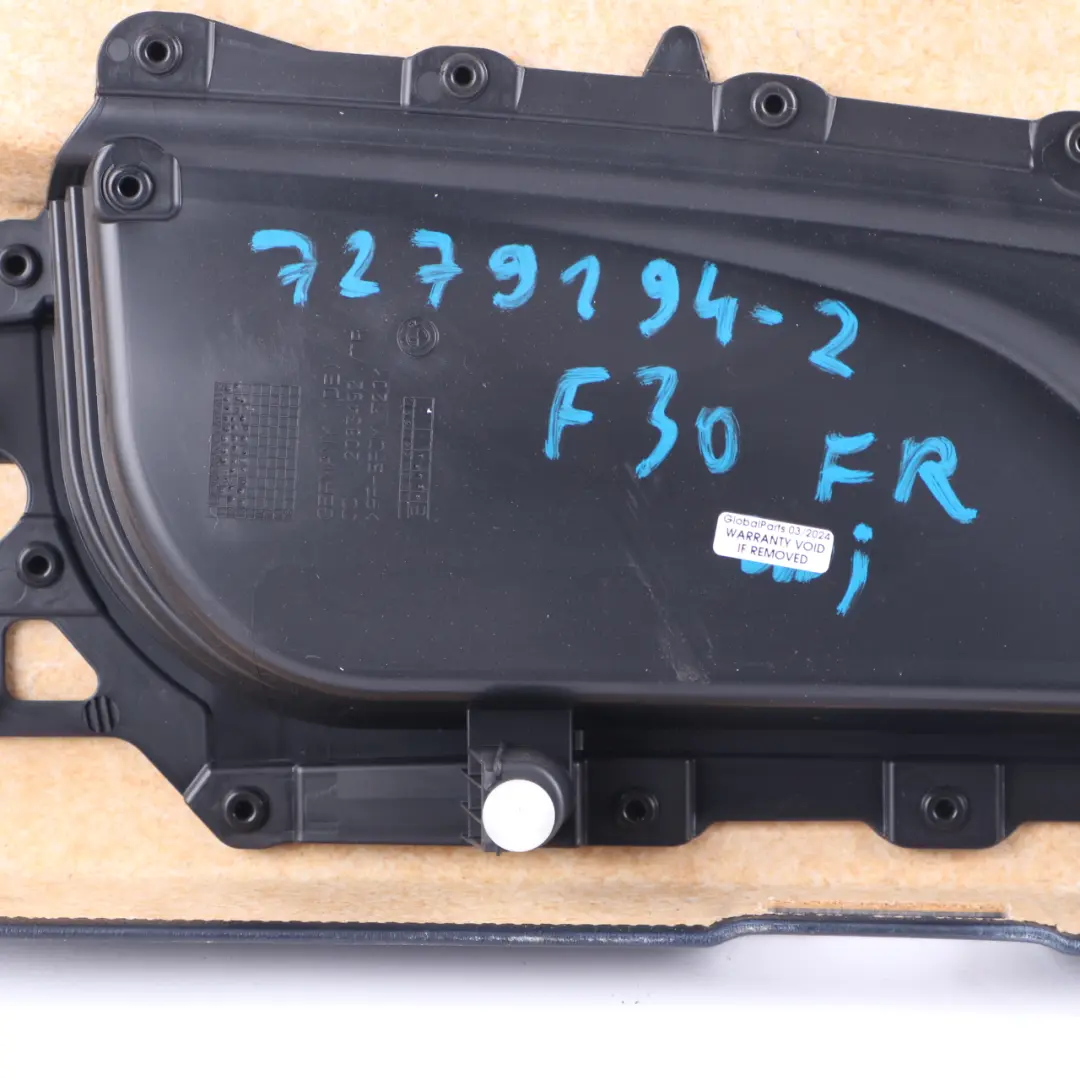 Door Card Front Right O/S Door Lining Trim Panel Black Leather to BMW F30 F31 with Part number 7279194 BMW F30 F31 Door Card Front Right O/S Door Lining Trim Panel Black Leather - SKU 7279194-2 - Part number 7279194