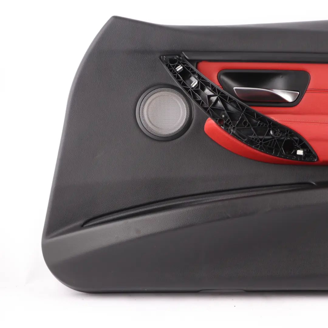 Front Right O/S Door Card Lining Panel Leather Red Black to BMW F30 F31 LCI with Part number 7279200 BMW F30 F31 LCI Front Right O/S Door Card Lining Panel Leather Red Black - SKU 7279200 - Part number 7279200