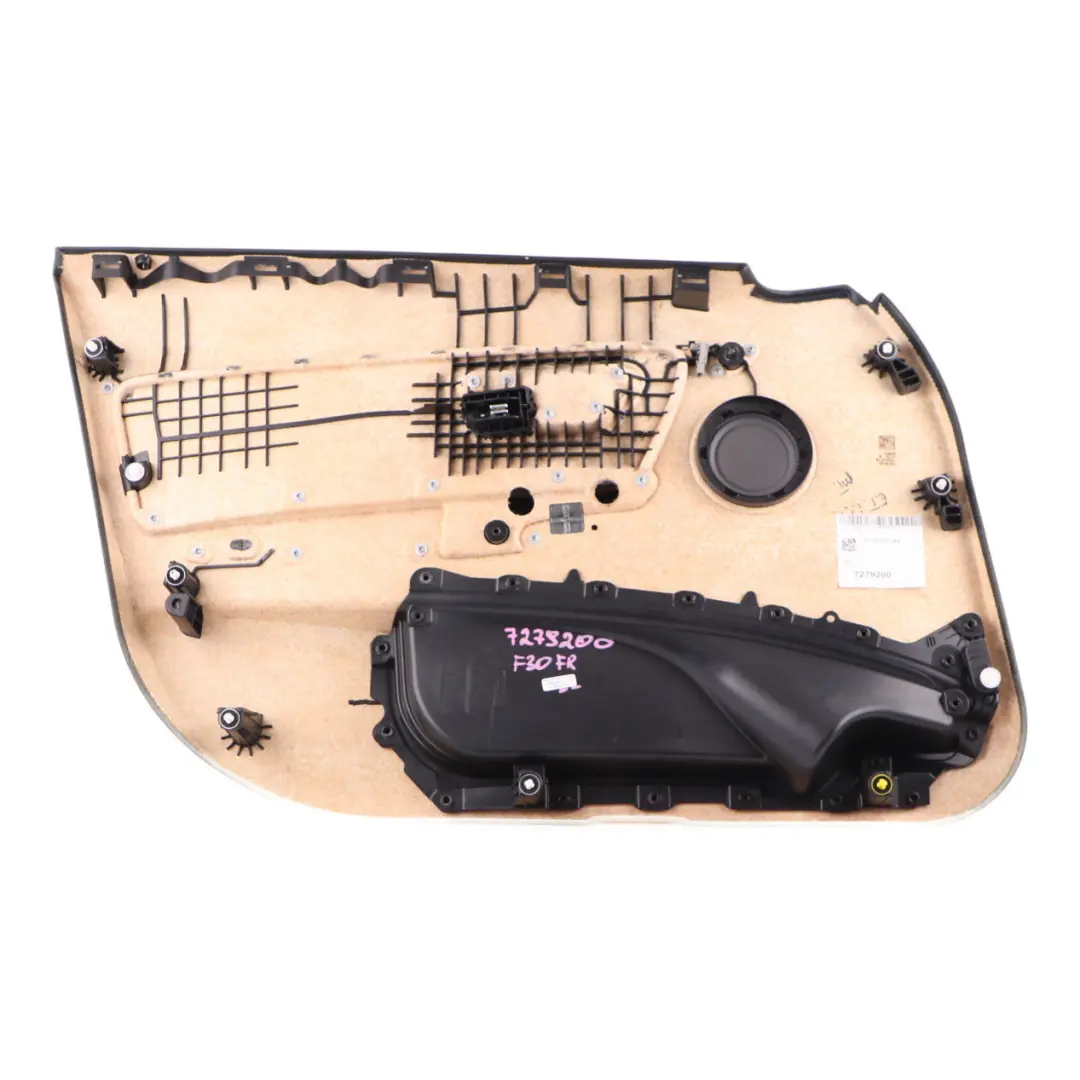 BMW F30 F31 LCI Front Right O/S Door Card Lining Panel Leather Red Black - SKU 7279200 - Part number 7279200