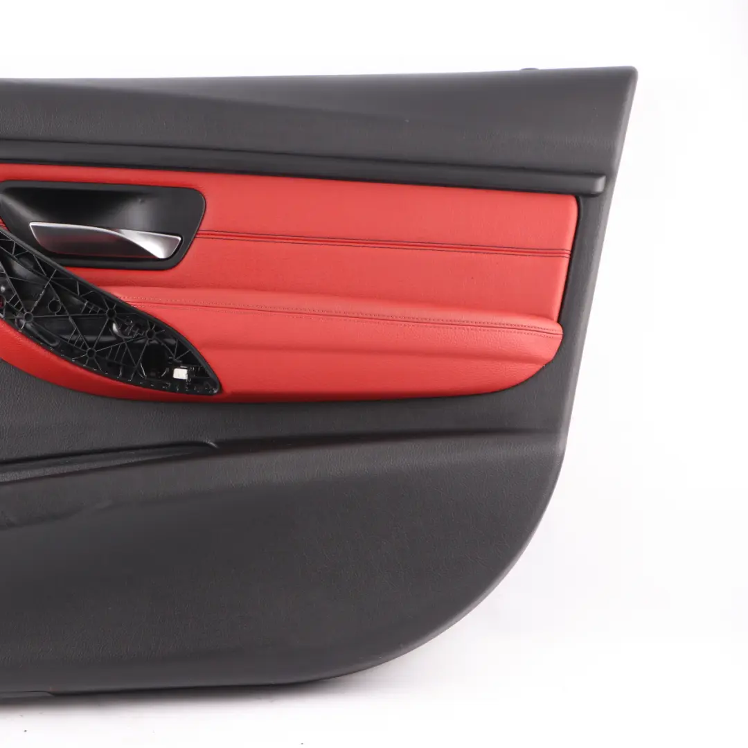 BMW F30 F31 LCI Front Right O/S Door Card Lining Panel Leather Red Black - SKU 7279200 - Part number 7279200